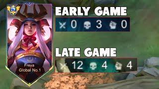 HOW TO WIN THIS GAME IF FREYA LOSE IN EARLY GAME??? ( FREYA BEST BUILD 2024 ) MUST WATCH - MLBB