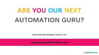 rapidMATION - Are you our next Automation Guru