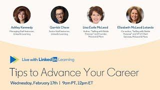 Live with LinkedIn Learning: Tips for Advancing Your Career