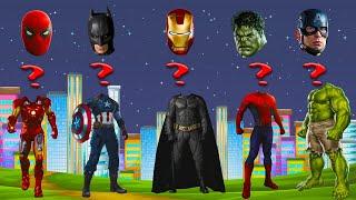 Can you find the right head? | Wrong Heads Superhero Puzzle for Kids | Batman, Spiderman, Iron Man