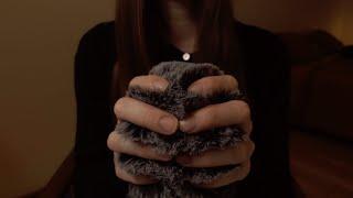 ASMR Fluffy Mic Scratching and Soft, Inaudible Whispering (Rain  Thunder)