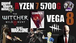 Test 10 Games with Ryzen 7 5700G Vega 8 & 32GB RAM