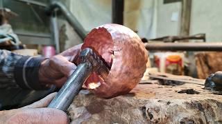 Coppersmith's Symphony with Hammers, Copper Sheet and Fire