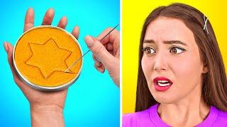 TRYING THE SQUID GAME || Honeycomb Candy Challenge! Best Challenges and  Tricks by 123GO! FOOD