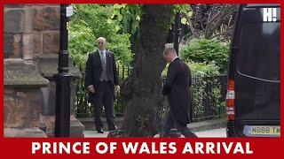 Crowds CHEER for the Prince of Wales arrival at wedding | HELLO!