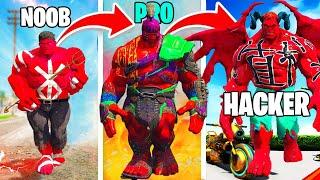 FRANKLIN Make 1$ NOOB OP RED & BLACK HULK To $999,999,999 HACKER RED & BLACK HULK In GTA5!