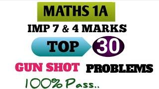 MATHS 1A GUN SHOT PROBLEMS