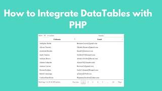 How to Integrate DataTables with PHP