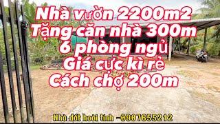 Tập 2 : Nhà vườn giá rẻ 2 công 2 mặt tiền 26m có thêm căn nhà 300m2 có 6 phòng ngủ