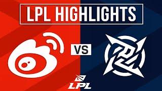 WBG vs NIP Highlights ALL GAMES | LPL 2024 Summer Playoffs | Weibo Gaming vs Ninja in Pyjamas