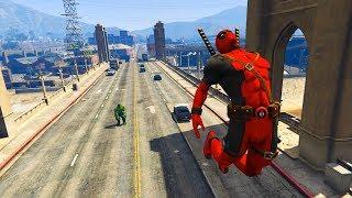 GTA 5 Hulk Vs Deadpool Ragdolls Compilation | (GTA 5 Fails Funny Moments Ragdolls)