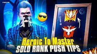 HEROIC TO MASTER  | BEST SOLO RANK PUSH TIPS & TRICKS | UTKARSH FF