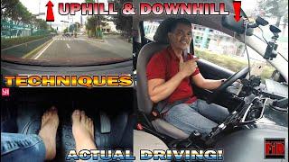 How to drive on uphill and downhill roads - Tips Tricks Techniques - Tagalog with English Subtitle