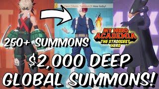 $2,000 Deep 250+ SUMMONS for SSS+ S TIER HEROES - My Hero Academia: The Strongest Hero Global Whale