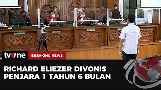 [BREAKING NEWS] Richard Eliezer Divonis 1 Tahun 6 bulan Penjara | tvOne