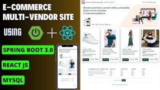 Multi-Vendor Ecommerce Project using Spring Boot, React JS, MySQL | Full Stack E-Commerce Project