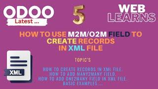 How to add many2many one2many field to create records using XML file in Odoo | Odoo Tutorial