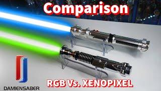 Which Lightsaber Is Better? XENOPIXEL Or RGB Lightsabers! (Damiensaber)