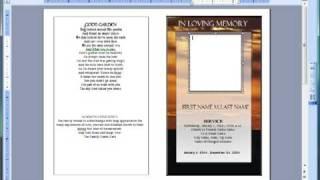 Funeral Program Template