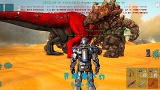 Ark Ultimate Mobile  Alpha Rex vs Rock Golem BOSS #Ark