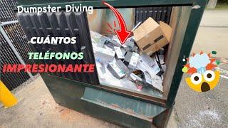 CUÁNTOS Teléfonos impresionantes #dumpsterdiving #loquetiranenusa