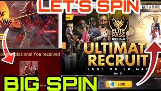 Free fire Ultimate Recruit Spin | How to get Zombie Samurai Bundle 100% | Garena free fire