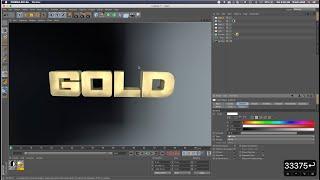 How to create basic 3D Metallic Text in Cinema 4D Lite