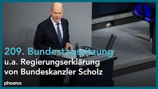 Deutscher Bundestag: u.a. Regierungserklärung von Bundeskanzler Scholz | 29.01.25