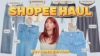 SHOPEE HAUL: BOTTOMS 2023 (jeans, shorts, skirts, skorts, trousers, and many more!)