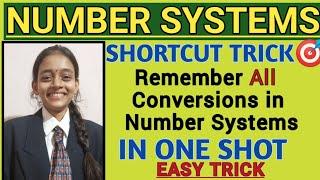 Super-Trick to remember All Conversions of Number Systems Most Important Best Easy| Computer Science