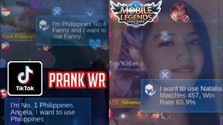 FAKE WINRATE PRANK | ML PARSHA TIKTOK MEMES I MOBILE LEGENDS TIKTOK COMPILATION #1