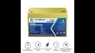 Tycorun 12V 150AH LITHIUM BATTERY LIFEPO4 DEEP CYCLE