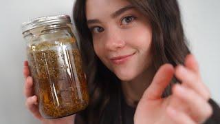 ASMR APOTHECARY Herbal Medicine Making  Oil Making, Soft Spoken, Tapping