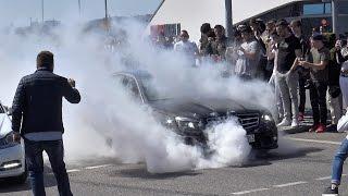 Epic Revs and Insane Burnout! Crazy LOUD Fi-exhaust on W204 C63 AMG | Saisonopening Motorworld