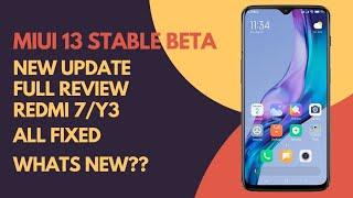 MIUI 13 Stable Beta  For Redmi 7/Y3|New Update|New Sidebar|All Fixed|Install Miui 13 On Redmi 7/Y3|
