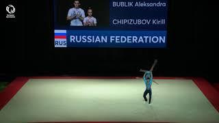 Aleksandra BUBLIK & Kirill CHIPIZUBOV (RUS) - 2021 Acro junior European Champions, MxP balance