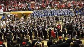 OSUMB TBDBITL Urban Meyer Team and Cris Carter at Skull Session and Sloopy 11 29 2014 OSU vs Michiga