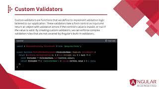 Creating Custom Validators And Async Validators In Angular | Chapter 6.5/10 | LearnCodeExpress