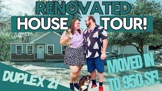 MOVED in house tour of my new 950 sq foot DUPLEX! Texas normal person real estate investing!