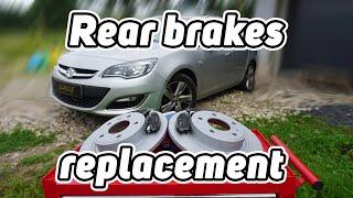 How to replace rear brake pads and discs - Vauxhall / Opel Astra J / Zafira C / Insignia A