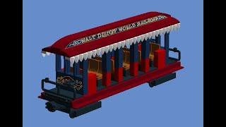 How To Build A Lego Walt Disney World Railroad Blue Passenger Car 1/2