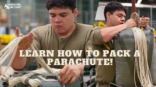 POV Step-by-Step Guide How to Pack Parachutes!  |  Spc. Oscar Gutierrez Parachute Rigger