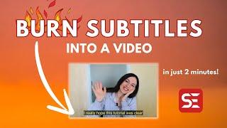 How to BURN SUBTITLES into a video - Subtitle Edit tutorial