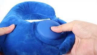 GPCT2127 - Travel U Shape Inflatable Neck Pillow Cushioning Cervical Support With Built - in Pump