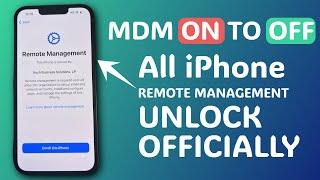 iPhone Remote Management Unlock Permanently 2024 [MDM Remove 100% Success]