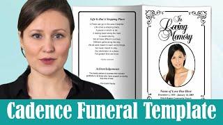 Funeral Program Template - "Cadence" Design