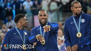 LeBron James, Steph Curry and Team USA receive their gold medals | Paris Olympics | NBC Sports