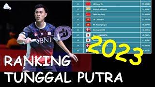 PERINGKAT TUNGGAL PUTRA BULUTANGKIS DUNIA BWF 2023