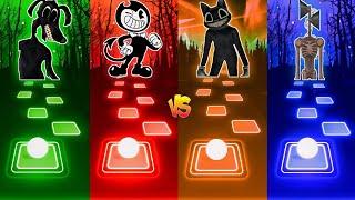 CARTOON DOG vs BENDY vs CARTOON MOUSE vs SIREN HEAD - TILES HOP