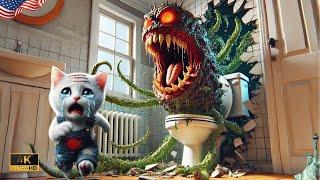 Horror,Kitten & Dad - Toilet monster | Story of Transformation | New York #ai #aicat #cat #sprunki